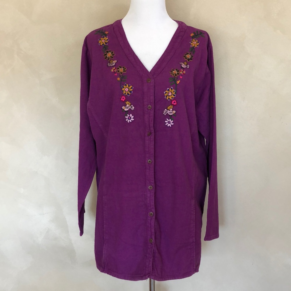 NWT Embroidered Designs handcrafted tunic top